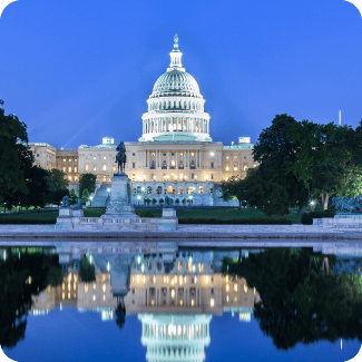 US Capitol Building view from US Mall