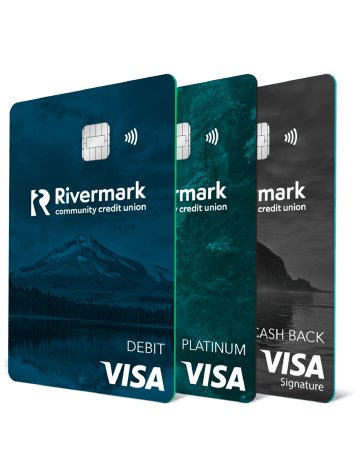 Rivermark debit and credit card plastics