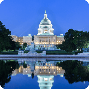 United States Capitol Building view from the US Mall