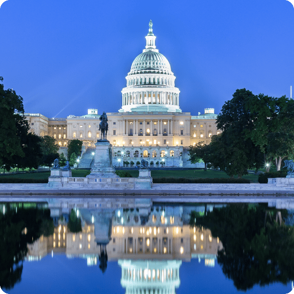 US Capitol Building view from US Mall