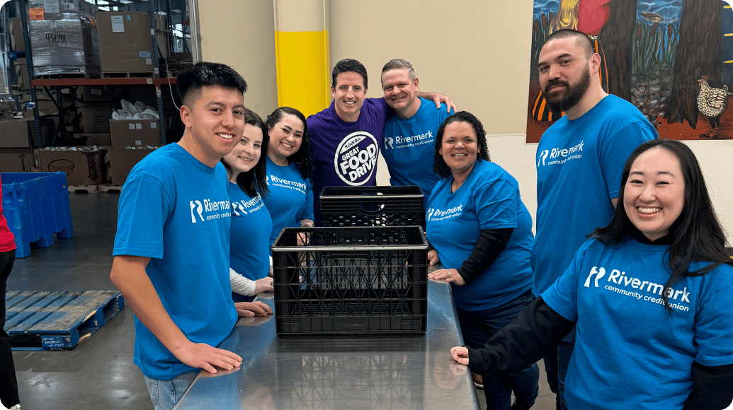 Rivermark volunteering at the KW Great Food Drive.