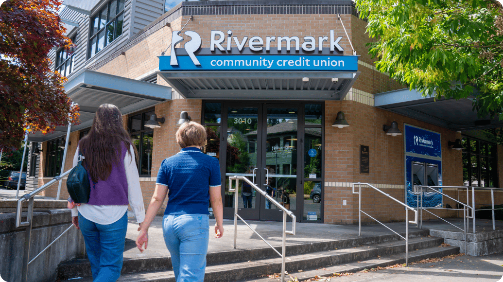 A photograph of the exterior of a Rivermark branch.