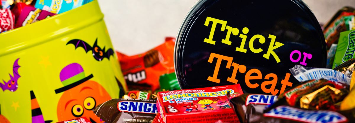 Trick or treating candy.