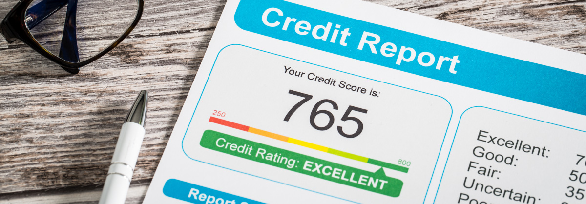 Credit Report showing on paper
